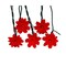 KSA Club Pack of 20 Red Poinsettia Christmas String Lights 41&#x27;
